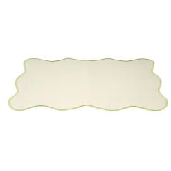 Set de table rectangulaire bord vague polyester 30x45cm (2 modèles)
