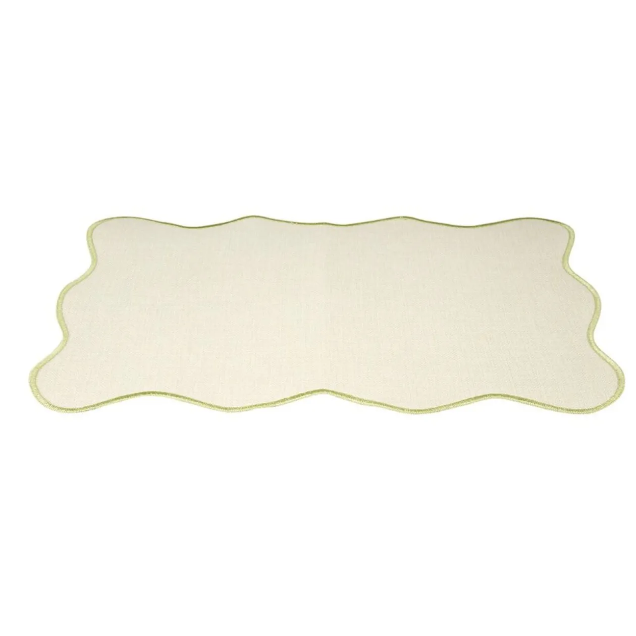 Set de table rectangulaire bord vague polyester 30x45cm (2 modèles)
