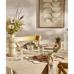 Set de table rectangulaire bord vague polyester 30x45cm (2 modèles)