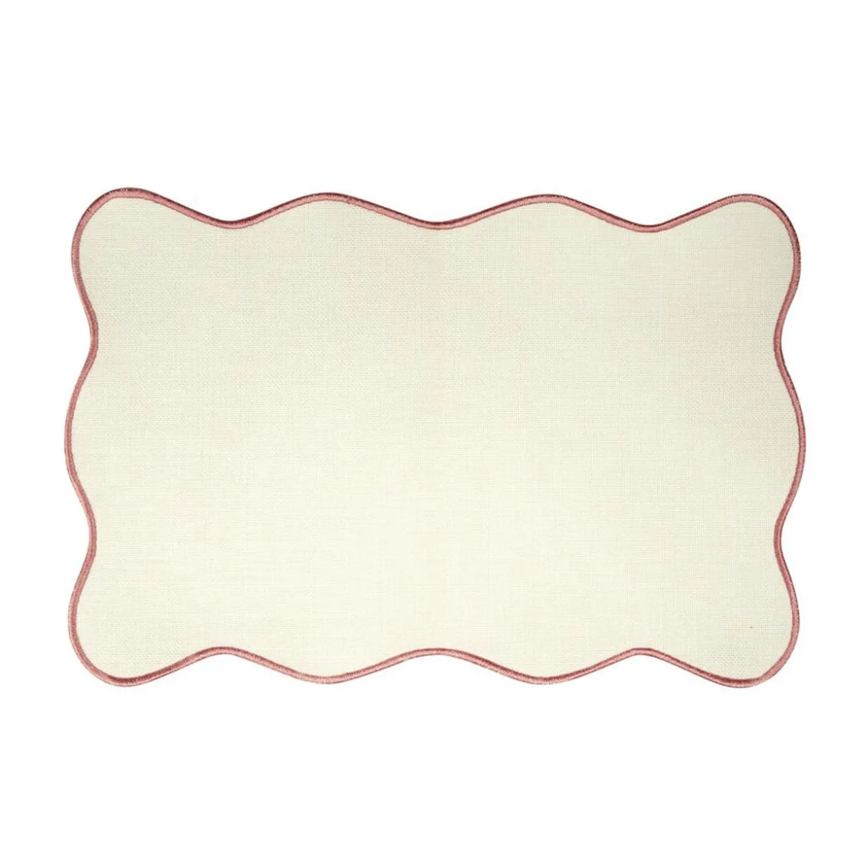 Set de table rectangulaire bord vague polyester 30x45cm (2 modèles)