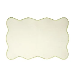 Set de table rectangulaire bord vague polyester 30x45cm (2 modèles)