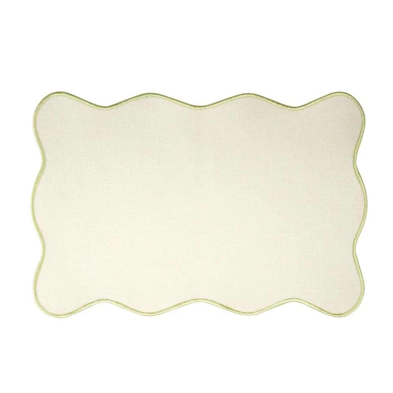 Set de table rectangulaire bord vague polyester 30x45cm (2 modèles)