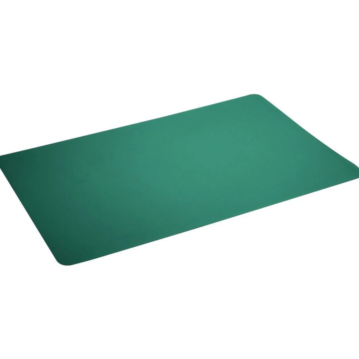 Set de table rectangulaire plastique vert foncé uni