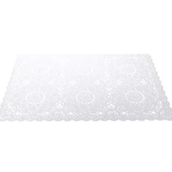 Set de table rectangulaire plastique blanc dentelle < Gifi New