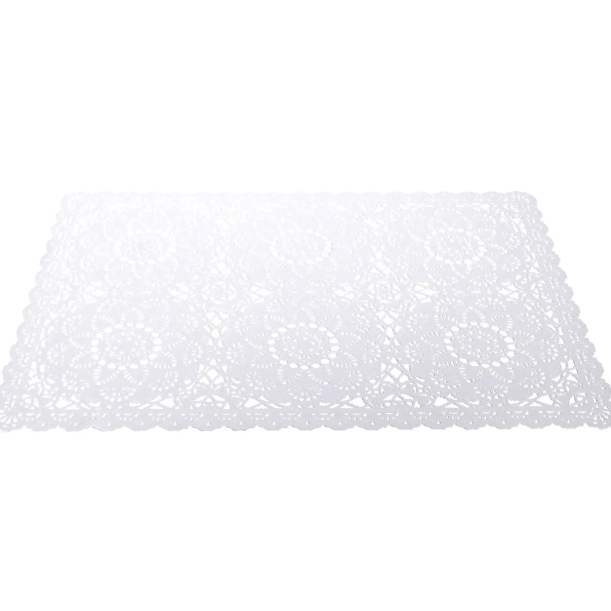 Set de table rectangulaire plastique blanc dentelle < Gifi New