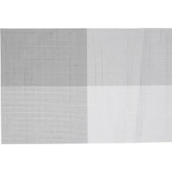 Set de table rectangulaire plastique blanc et gris < Gifi Clearance