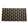 Set de table rectangulaire plastique noir ananas doré