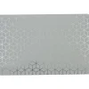 Set de table rectangulaire plastique imprimé géométrique gris argenté