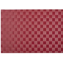 Set de table rectangulaire plastique tressé rouge < Gifi Hot