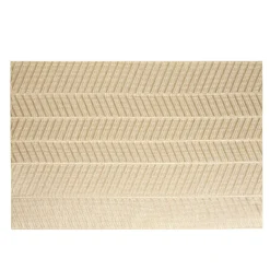 Set de table rectangulaire PVC 30x45cm motif chevron beige et marron