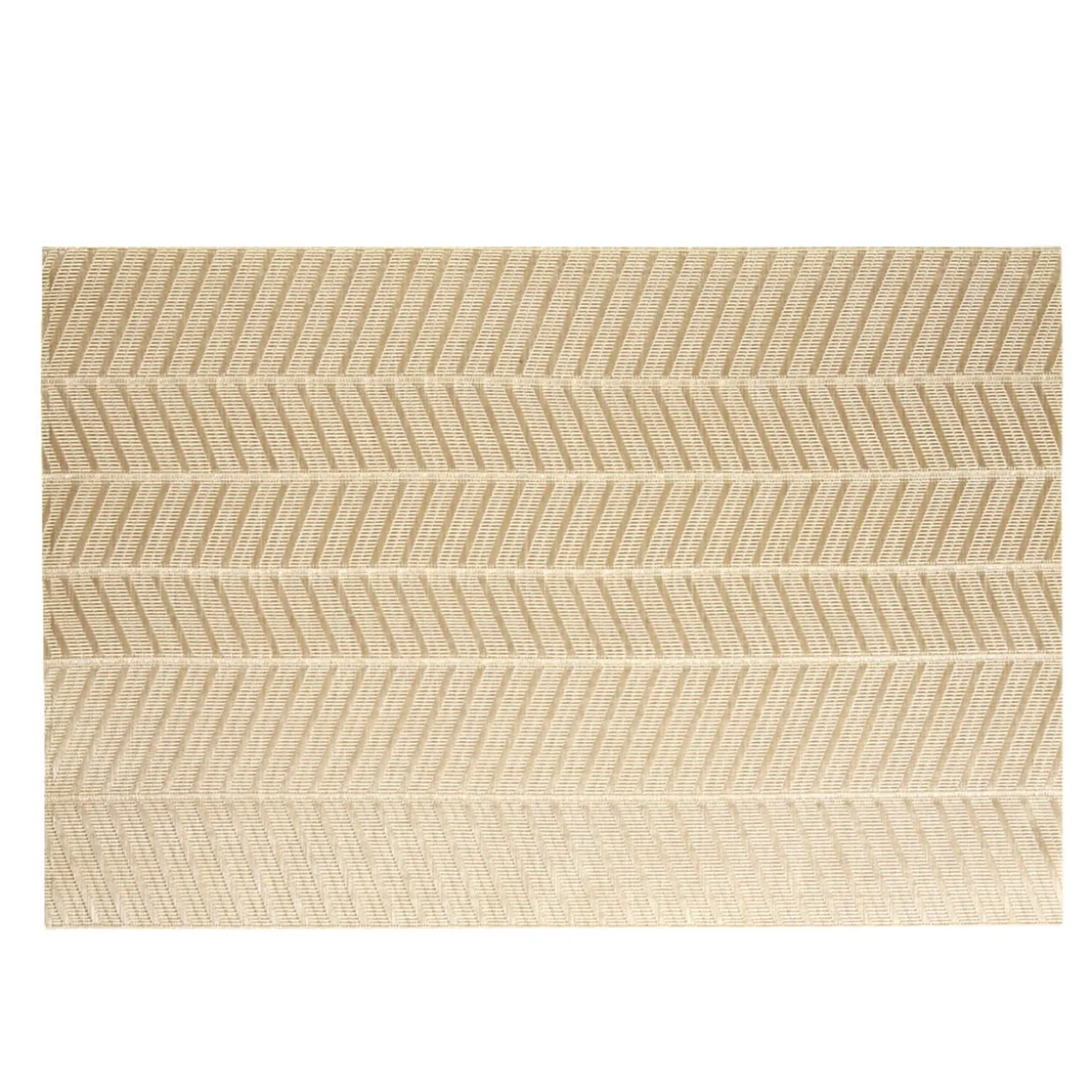 Set de table rectangulaire PVC 30x45cm motif chevron beige et marron