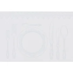Set de table rectangulaire pvc rigide décor vaisselle baroque < Gifi