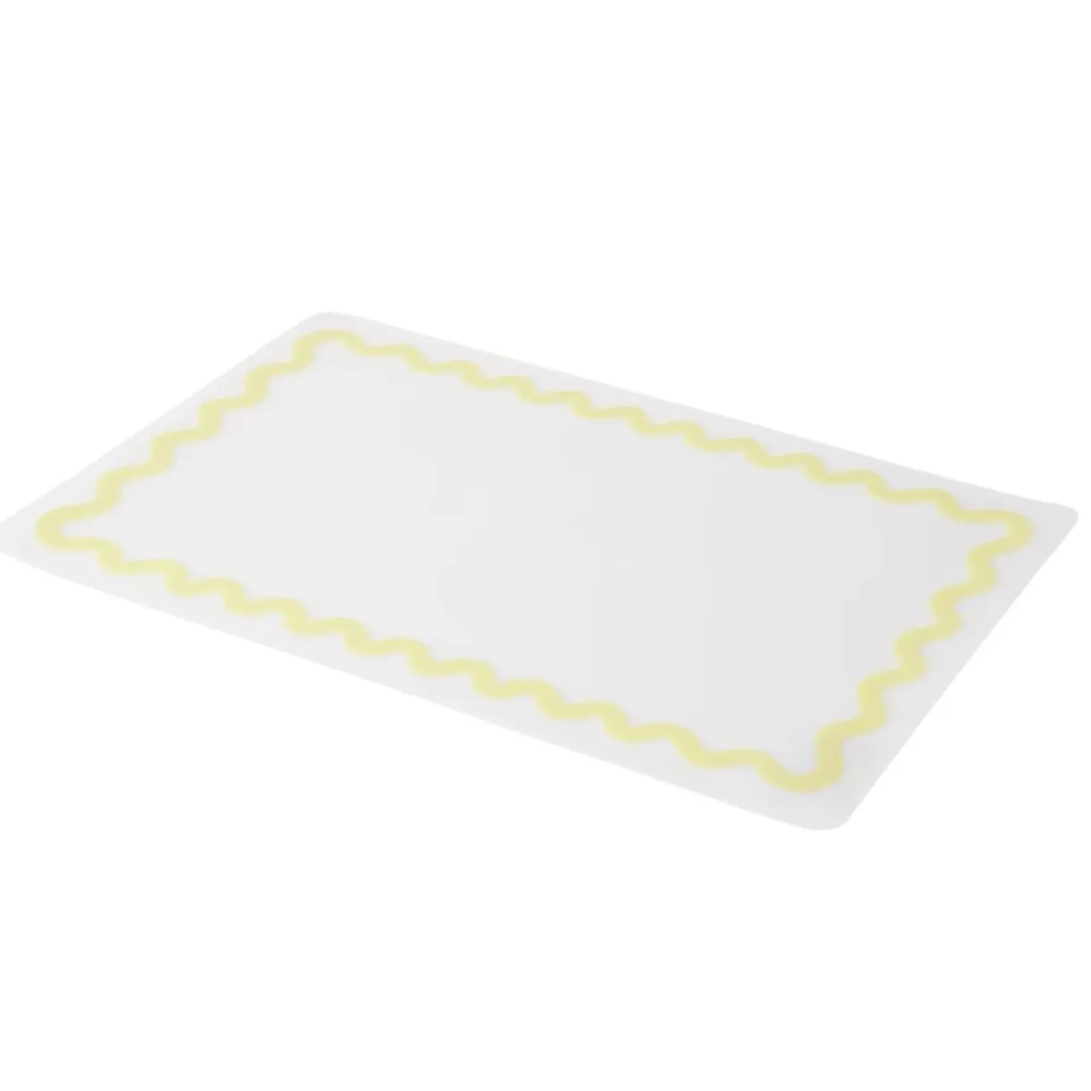Set de table rectangulaire vague jaune et blanc 28,5x43,5cm < Gifi Discount