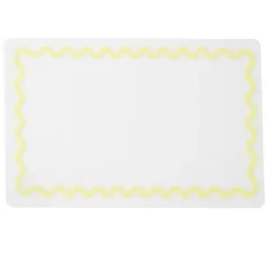 Set de table rectangulaire vague jaune et blanc 28,5x43,5cm < Gifi Discount