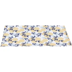 Set de table rectangulaire x2 motif citron et uni bleu < Gifi Online