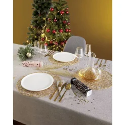 Set de table rond ajouré Ø38 cm filament doré