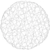 Set de table rond ajouré filaments Ø38 cm argenté