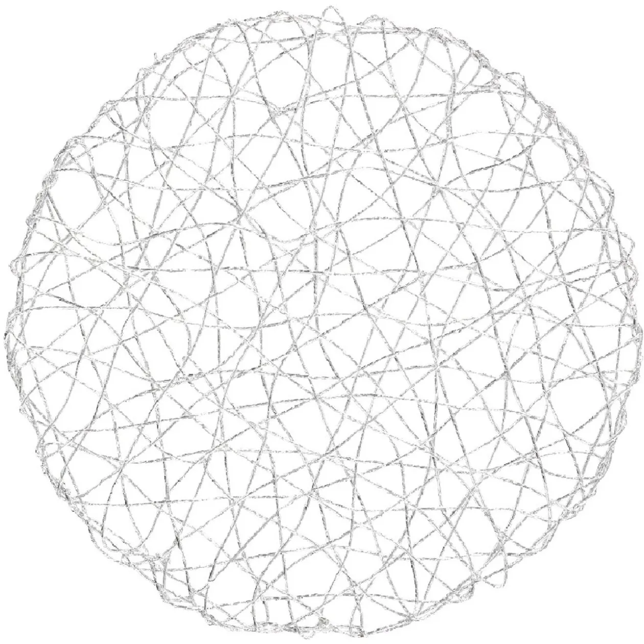 Set de table rond ajouré filaments Ø38 cm argenté