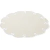 Set de table rond à bord festonné Ø38 cm rouge