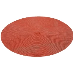 Set de table rond effet paille rouge uni ø38 cm < Gifi Outlet