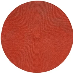 Set de table rond effet paille rouge uni ø38 cm < Gifi Outlet