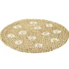 Set de table rond en jute motifs marguerites Ø38cm