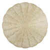 Set de table rond forme fleur doré Ø38 cm