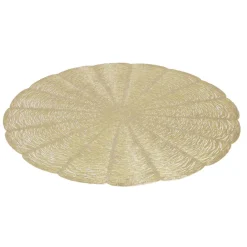 Set de table rond forme fleur doré Ø38 cm