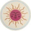 Set de table rond Indie plastique motif soleil rouge et bleu Ø35cm < Gifi Best