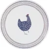 Set de table rond plastique poule Ø38cm