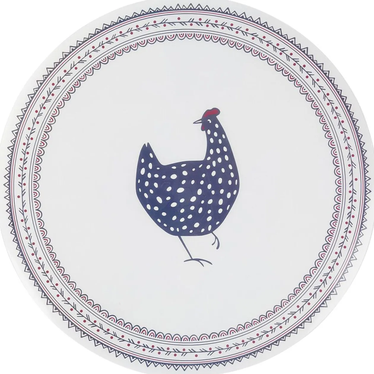 Set de table rond plastique poule Ø38cm