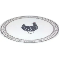 Set de table rond plastique poule Ø38cm