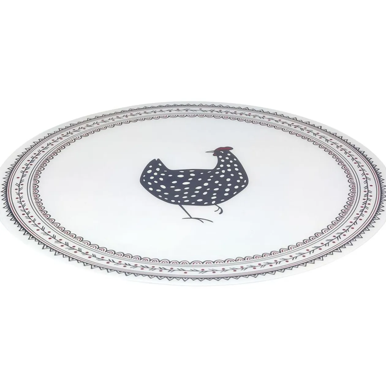 Set de table rond plastique poule Ø38cm