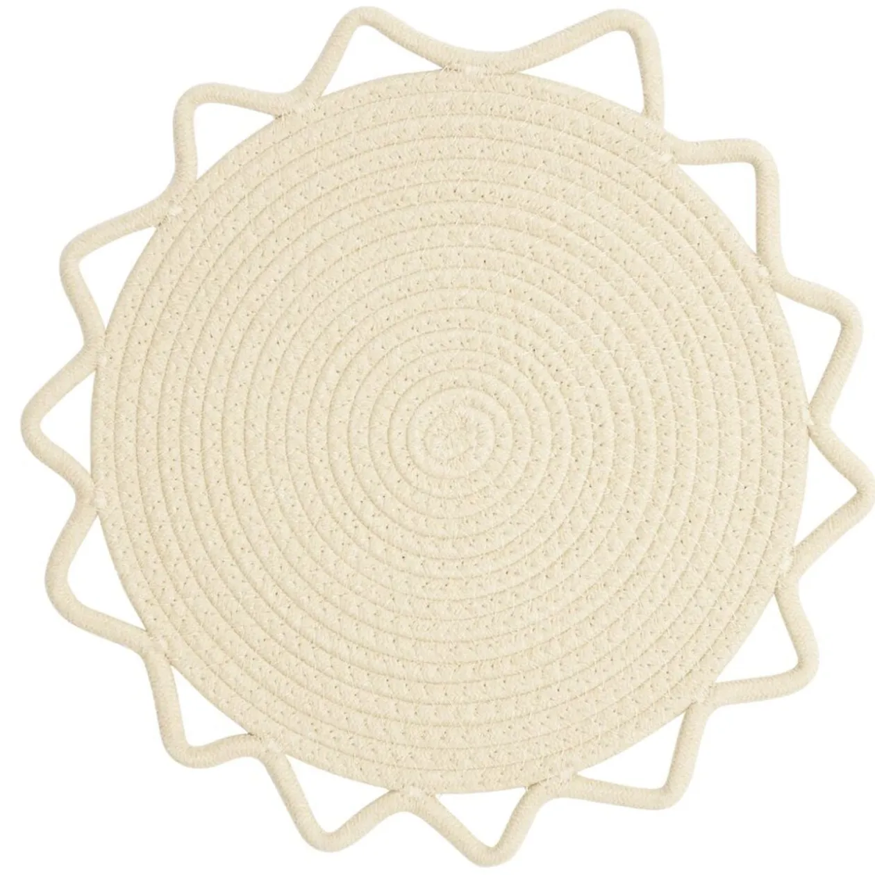 Set de table rond soleil effet tressé Ø35cm (2 modèles)