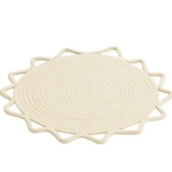 Set de table rond soleil effet tressé Ø35cm (2 modèles)