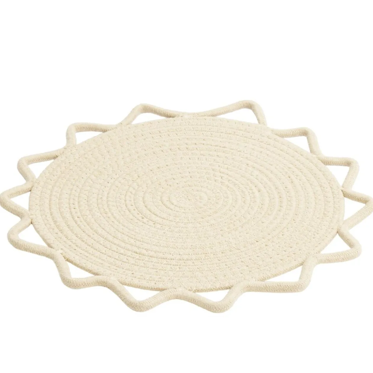Set de table rond soleil effet tressé Ø35cm (2 modèles)