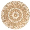 Set de table rond style oriental motif rosace beige Ø37cm