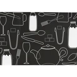 Set de table Ustensiles de cuisine noir et blanc