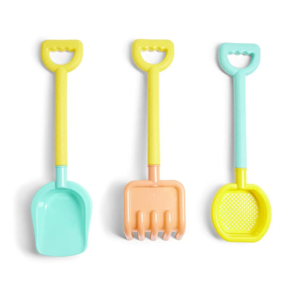 Set jeu de plage pelle, râteau et tamis plastique < Gifi Online