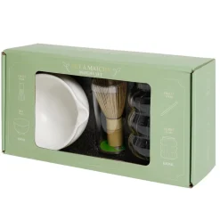 Set à matcha bol verre fouet paille 4 pièces