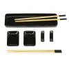 Set à sushis 2 personnes assiette coupelle baguettes et support 5 pièces