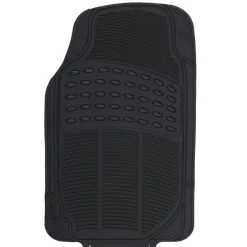 Set tapis de voiture x4 avant 43x70cm et arrière 42,5x43cm PVC noir < Gifi Discount