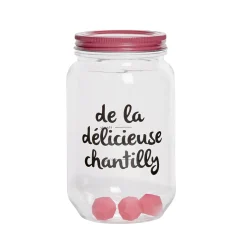 Shaker à chantilly manuel transparent rose < Gifi