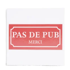 Signalétique adhésive "Pas de pub, merci" - 8x8 cm < Gifi New