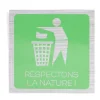 Signalétique adhésive "Respectons la nature" - 8x8 cm