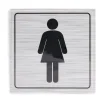 Signalétique adhésive "WC femme" - 8x8 cm