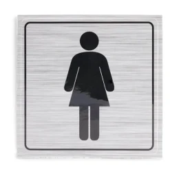 Signalétique adhésive "WC femme" - 8x8 cm