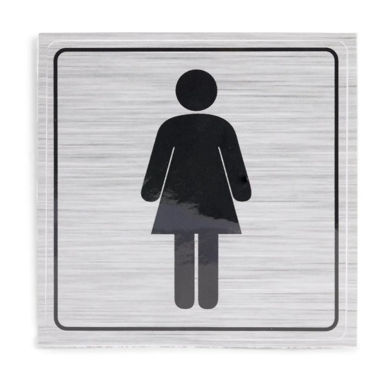 Signalétique adhésive "WC femme" - 8x8 cm