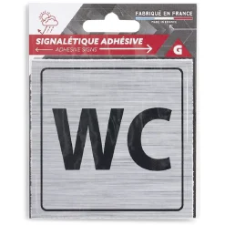 Signalétique adhésive "WC" - 8x8 cm < Gifi Outlet