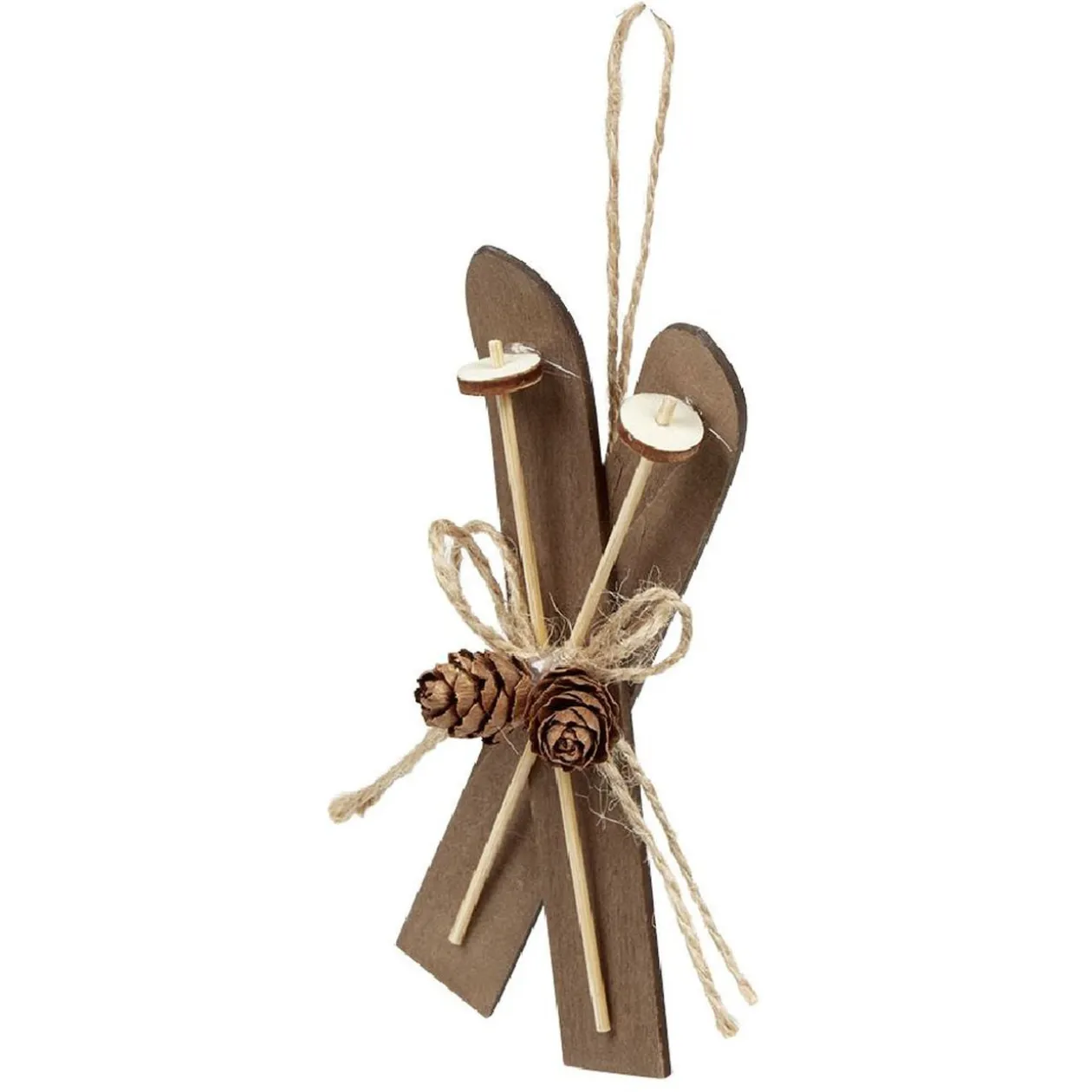 Ski en bois à suspendre Noël